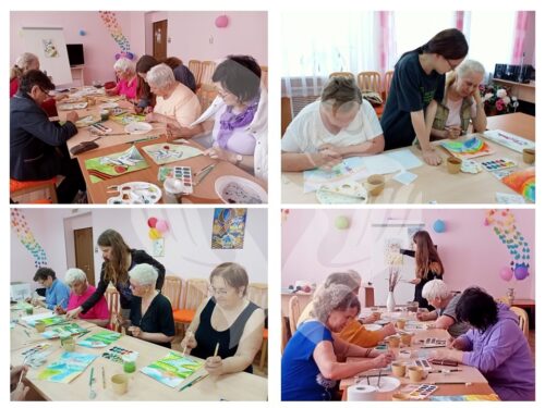 Занятия по рисованию для людей старшего поколения.